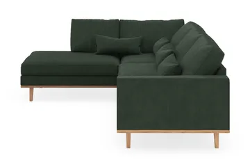Copenhagen 4-sits Vänstervänd L-formad Schäslongsoffa i Manchester - Mörkgrön - Products - Möbler - Soffa - Divansoffa & schäslongsoffa - 4 sits soffa med divan