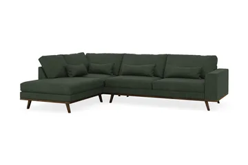 Copenhagen 4-sits Vänstervänd L-formad Schäslongsoffa i Manchester - Mörkgrön - Products - Möbler - Soffa - Divansoffa & schäslongsoffa - 4 sits soffa med divan