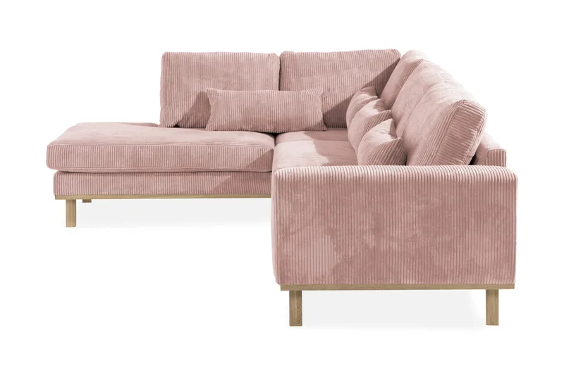 Copenhagen 4-sits Vänstervänd L-formad Schäslongsoffa i Manchester - Rosa - Products - Möbler - Soffa - Divansoffa & schäslongsoffa - 4 sits soffa med divan