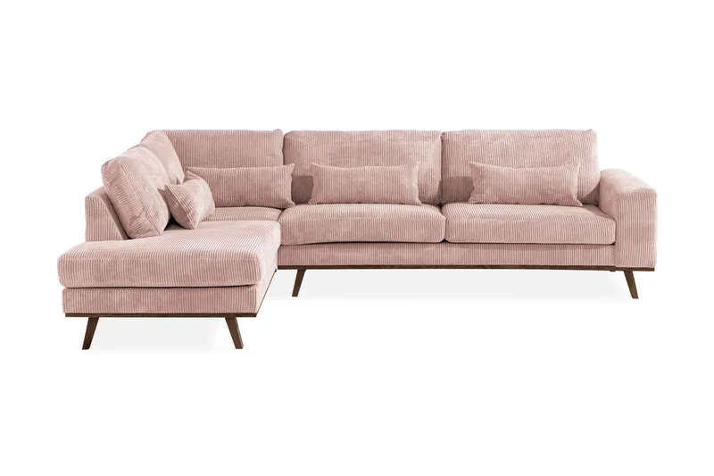 Copenhagen 4-sits Vänstervänd L-formad Schäslongsoffa i Manchester - Rosa - Products - Möbler - Soffa - Divansoffa & schäslongsoffa - 4 sits soffa med divan