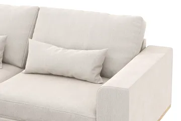 Copenhagen 4-sits Vänstervänd L-formad Schäslongsoffa i Sammet - Krämvit - Products - Möbler - Soffa - Divansoffa & schäslongsoffa - 4 sits soffa med divan