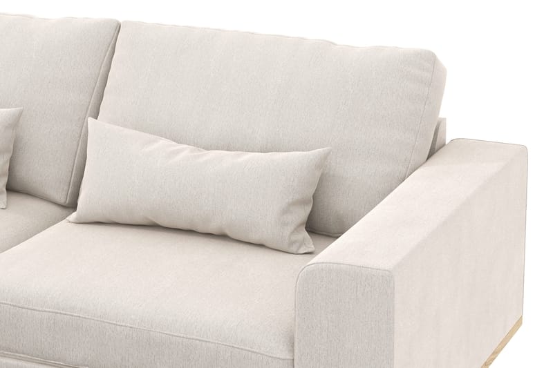 Copenhagen 4-sits Vänstervänd L-formad Schäslongsoffa i Sammet - Krämvit - Products - Möbler - Soffa - Divansoffa & schäslongsoffa - 4 sits soffa med divan