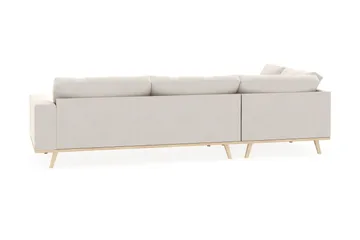 Copenhagen 4-sits Vänstervänd L-formad Schäslongsoffa i Sammet - Krämvit - Products - Möbler - Soffa - Divansoffa & schäslongsoffa - 4 sits soffa med divan