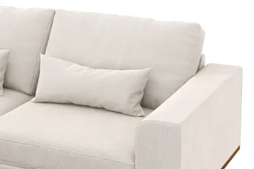 Copenhagen 4-sits Vänstervänd L-formad Schäslongsoffa i Sammet - Krämvit - Products - Möbler - Soffa - Divansoffa & schäslongsoffa - 4 sits soffa med divan