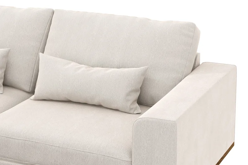 Copenhagen 4-sits Vänstervänd L-formad Schäslongsoffa i Sammet - Krämvit - Products - Möbler - Soffa - Divansoffa & schäslongsoffa - 4 sits soffa med divan