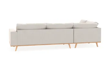 Copenhagen 4-sits Vänstervänd L-formad Schäslongsoffa i Sammet - Krämvit - Products - Möbler - Soffa - Divansoffa & schäslongsoffa - 4 sits soffa med divan