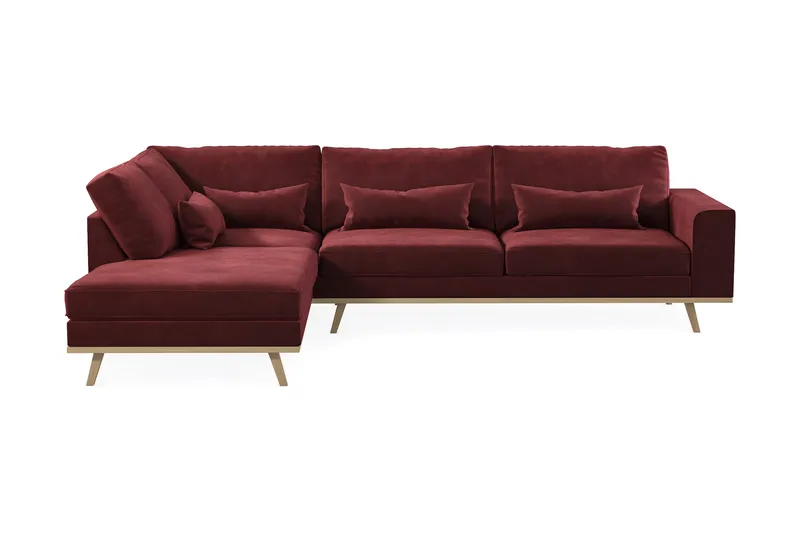 Copenhagen 4-sits Vänstervänd L-formad Schäslongsoffa i Sammet - Lila - Products - Möbler - Soffa - Divansoffa & schäslongsoffa - 4 sits soffa med divan