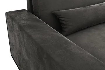 Copenhagen 4-sits Vänstervänd L-formad Schäslongsoffa i Sammet - Mörkgrå - Products - Möbler - Soffa - Divansoffa & schäslongsoffa - 4 sits soffa med divan