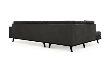 Copenhagen 4-sits Vänstervänd L-formad Schäslongsoffa i Sammet - Mörkgrå - Products - Möbler - Soffa - Divansoffa & schäslongsoffa - 4 sits soffa med divan