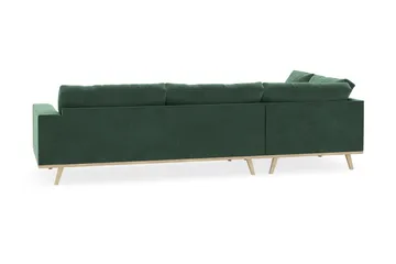 Copenhagen 4-sits Vänstervänd L-formad Schäslongsoffa i Sammet - Mörkgrön - Products - Möbler - Soffa - Divansoffa & schäslongsoffa - 4 sits soffa med divan