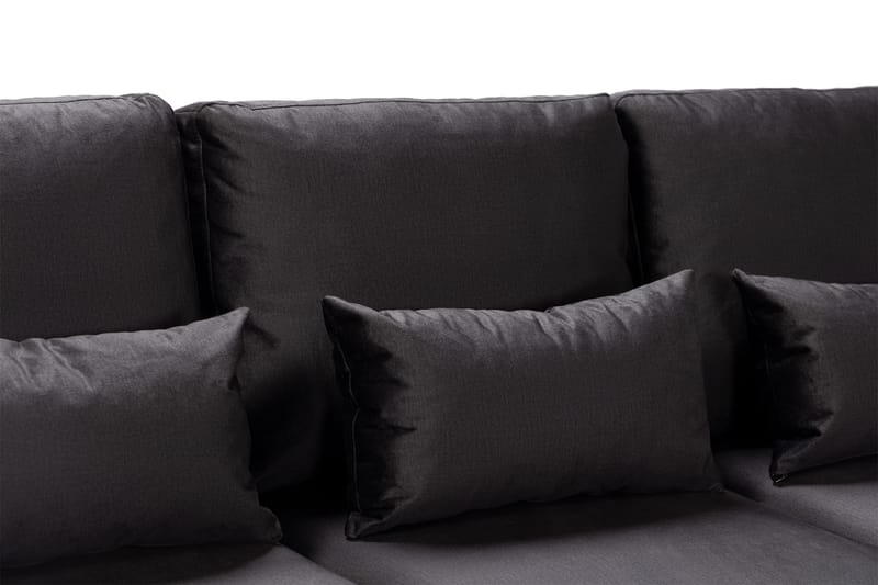 Copenhagen Compact 3-sits Vändbar L-formad Divansoffa i Sammet - Mörkgrå - Products - Möbler - Soffa - Divansoffa & schäslongsoffa - 3 sits soffa med divan