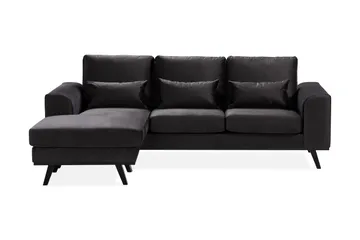 Copenhagen Compact 3-sits Vändbar L-formad Divansoffa i Sammet - Mörkgrå - Products - Möbler - Soffa - Divansoffa & schäslongsoffa - 3 sits soffa med divan