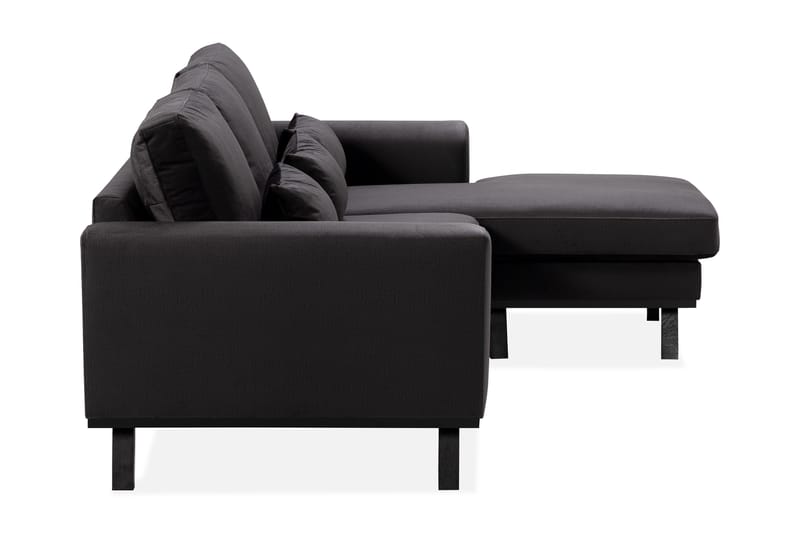 Copenhagen Compact 3-sits Vändbar L-formad Divansoffa i Sammet - Mörkgrå - Products - Möbler - Soffa - Divansoffa & schäslongsoffa - 3 sits soffa med divan
