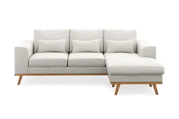 Copenhagen Compact 3-sits Vändbar L-formad Divansoffa i Tyg - Ljusgrå - Products - Möbler - Soffa - Divansoffa & schäslongsoffa - 3 sits soffa med divan