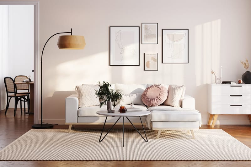 Copenhagen Compact 3-sits Vändbar L-formad Divansoffa i Tyg - Ljusgrå - Products - Möbler - Soffa - Divansoffa & schäslongsoffa - 3 sits soffa med divan