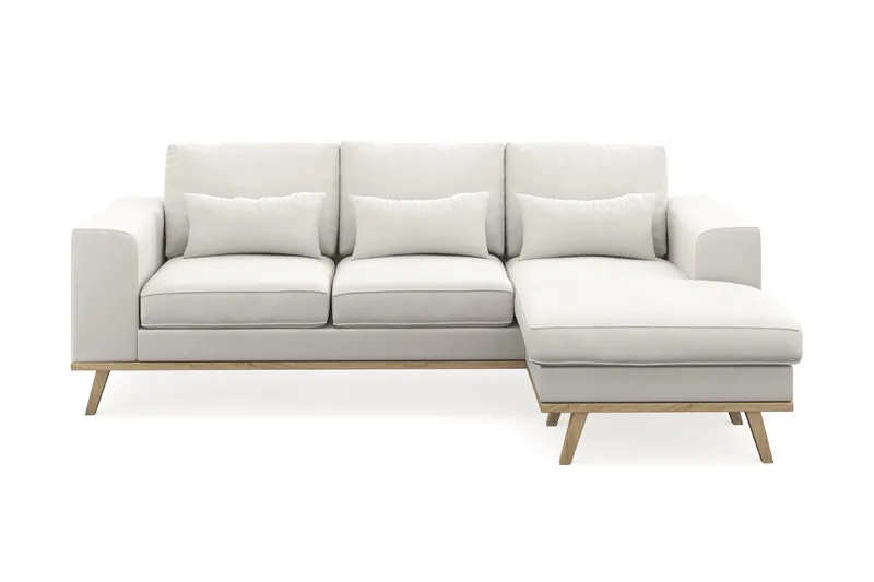 Copenhagen Compact 3-sits Vändbar L-formad Divansoffa i Tyg - Ljusgrå - Products - Möbler - Soffa - Divansoffa & schäslongsoffa - 3 sits soffa med divan