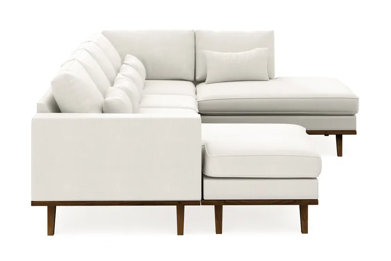 Copenhagen Compact 4-sits Högervänd U-formad Large Soffa med Divan och Schäslong i Tyg - Ljusgrå - Products - Möbler - Soffa - Divansoffa & schäslongsoffa - 4 sits soffa med divan