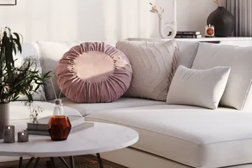 Copenhagen Compact 4-sits Högervänd U-formad Large Soffa med Divan och Schäslong i Tyg - Ljusgrå - Products - Möbler - Soffa - Divansoffa & schäslongsoffa - 4 sits soffa med divan