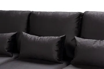 Copenhagen Compact 4-sits Vänstervänd U-formad Large Soffa med Divan och Schäslong i Sammet - Mörkgrå - Products - Möbler - Soffa - Divansoffa & schäslongsoffa - 4 sits soffa med divan