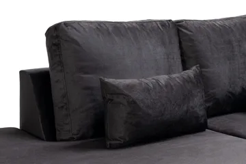 Copenhagen Compact 4-sits Vänstervänd U-formad Large Soffa med Divan och Schäslong i Sammet - Mörkgrå - Products - Möbler - Soffa - Divansoffa & schäslongsoffa - 4 sits soffa med divan