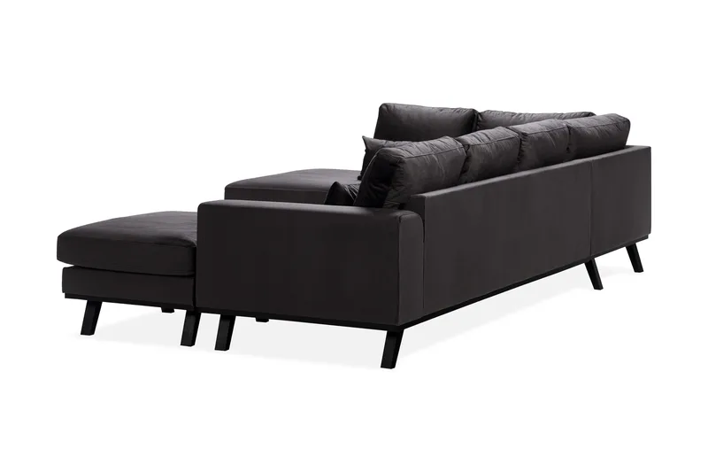 Copenhagen Compact 4-sits Vänstervänd U-formad Large Soffa med Divan och Schäslong i Sammet - Mörkgrå - Products - Möbler - Soffa - Divansoffa & schäslongsoffa - 4 sits soffa med divan