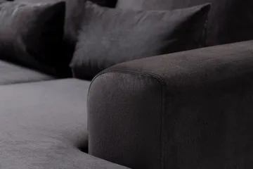 Copenhagen Compact 4-sits Vänstervänd U-formad Large Soffa med Divan och Schäslong i Sammet - Mörkgrå - Products - Möbler - Soffa - Divansoffa & schäslongsoffa - 4 sits soffa med divan