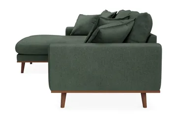 Copenhagen Premium 4-sits Vänstervänd L-formad Djup Divansoffa i Tyg - Grön - Products - Möbler - Soffa - Divansoffa & schäslongsoffa - 3 sits soffa med divan