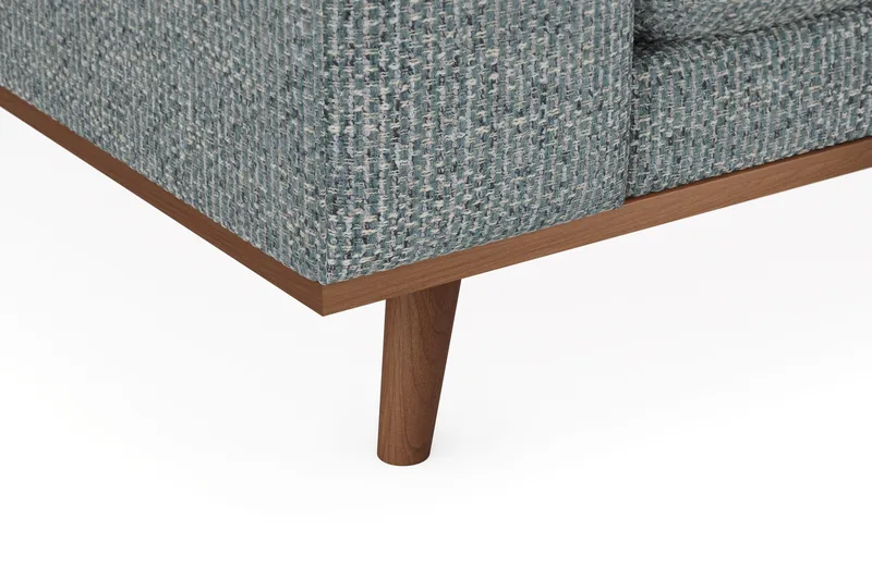 Copenhagen Premium 4-sits Högervänd L-formad Djup Divansoffa i Chenille - Grå/Blå - Products - Möbler - Soffa - Divansoffa & schäslongsoffa - 4 sits soffa med divan