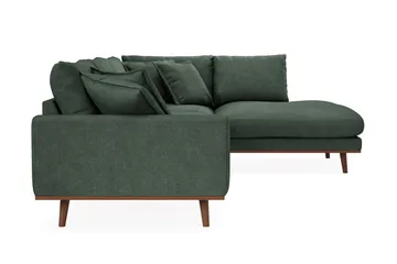 Copenhagen Premium 4-sits Högervänd L-formad Djup Schäslongsoffa i Tyg - Grön - Products - Möbler - Soffa - Divansoffa & schäslongsoffa - 4 sits soffa med divan