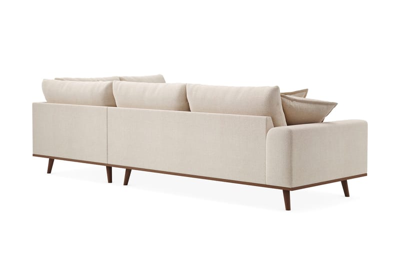 Copenhagen Premium 4-sits Högervänd L-formad Djup Schäslongsoffa i Chenille - Ljusbeige - Products - Möbler - Soffa - Divansoffa & schäslongsoffa - 4 sits soffa med divan