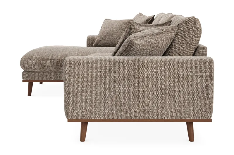 Copenhagen Premium 4-sits Vänstervänd L-formad Djup Divansoffa i Chenille - Brun - Products - Möbler - Soffa - Divansoffa & schäslongsoffa - 4 sits soffa med divan