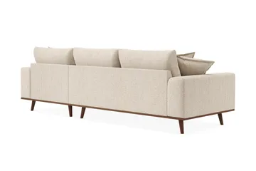 Copenhagen Premium 4-sits Högervänd L-formad Djup Divansoffa i Chenille - Beige - Products - Möbler - Soffa - Divansoffa & schäslongsoffa - 4 sits soffa med divan