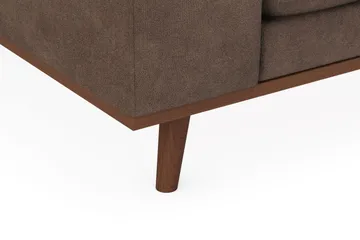 Copenhagen Premium 4-sits Högervänd L-formad Djup Divansoffa i Tyg - Mörkbrun - Products - Möbler - Soffa - Divansoffa & schäslongsoffa - 3 sits soffa med divan