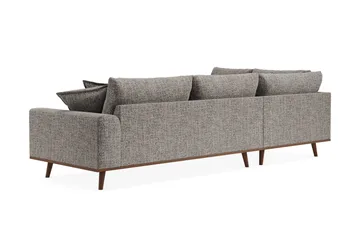 Copenhagen Premium 4-sits Vänstervänd L-formad Djup Schäslongsoffa i Chenille - Grå - Products - Möbler - Soffa - Divansoffa & schäslongsoffa - 4 sits soffa med divan