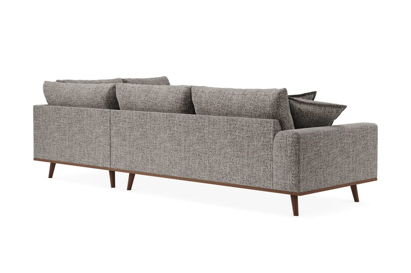 Copenhagen Premium 4-sits Högervänd L-formad Djup Schäslongsoffa i Chenille - Grå - Products - Möbler - Soffa - Divansoffa & schäslongsoffa - 4 sits soffa med divan