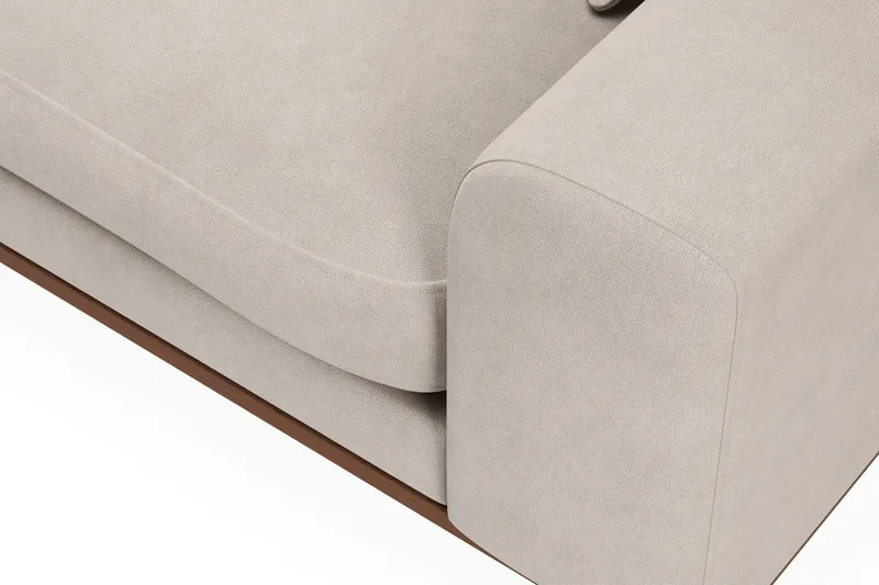 Copenhagen Premium 4-sits Vänstervänd L-formad Djup Divansoffa i Tyg - Beige - Products - Möbler - Soffa - Divansoffa & schäslongsoffa - 3 sits soffa med divan