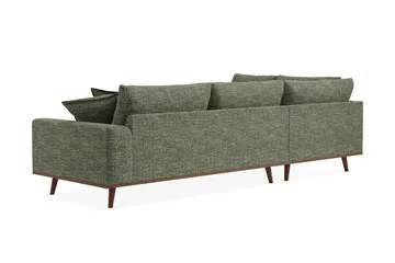 Copenhagen Premium 4-sits Vänstervänd L-formad Djup Schäslongsoffa i Chenille - Grön - Products - Möbler - Soffa - Divansoffa & schäslongsoffa - 4 sits soffa med divan