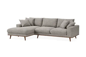 Copenhagen Premium 4-sits Vänstervänd L-formad Djup Divansoffa i Chenille - Grå - Products - Möbler - Soffa - Divansoffa & schäslongsoffa - 4 sits soffa med divan