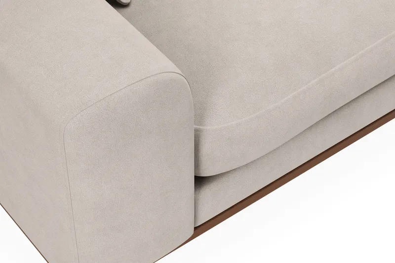 Copenhagen Premium 4-sits Högervänd L-formad Djup Divansoffa i Tyg - Beige - Products - Möbler - Soffa - Divansoffa & schäslongsoffa - 3 sits soffa med divan