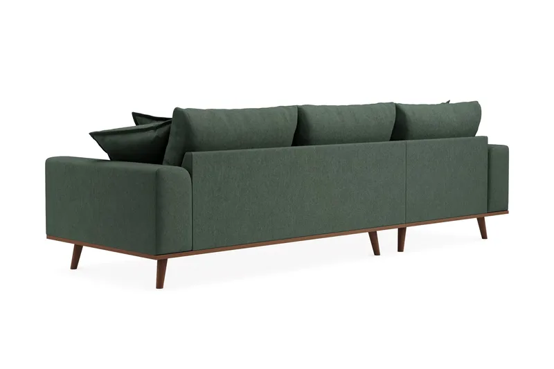 Copenhagen Premium 4-sits Vänstervänd L-formad Djup Divansoffa i Tyg - Grön - Products - Möbler - Soffa - Divansoffa & schäslongsoffa - 3 sits soffa med divan