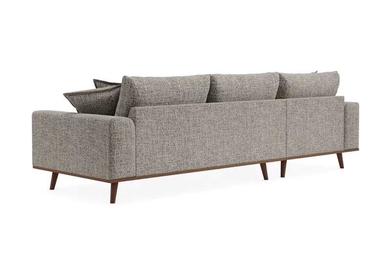 Copenhagen Premium 4-sits Vänstervänd L-formad Djup Divansoffa i Chenille - Grå - Products - Möbler - Soffa - Divansoffa & schäslongsoffa - 4 sits soffa med divan