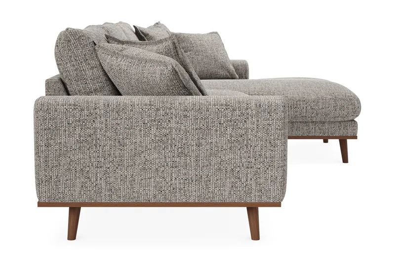 Copenhagen Premium 4-sits Högervänd L-formad Djup Divansoffa i Chenille - Grå - Products - Möbler - Soffa - Divansoffa & schäslongsoffa - 4 sits soffa med divan