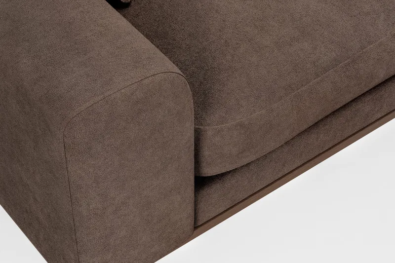 Copenhagen Premium 4-sits Högervänd L-formad Djup Divansoffa i Tyg - Mörkbrun - Products - Möbler - Soffa - Divansoffa & schäslongsoffa - 3 sits soffa med divan