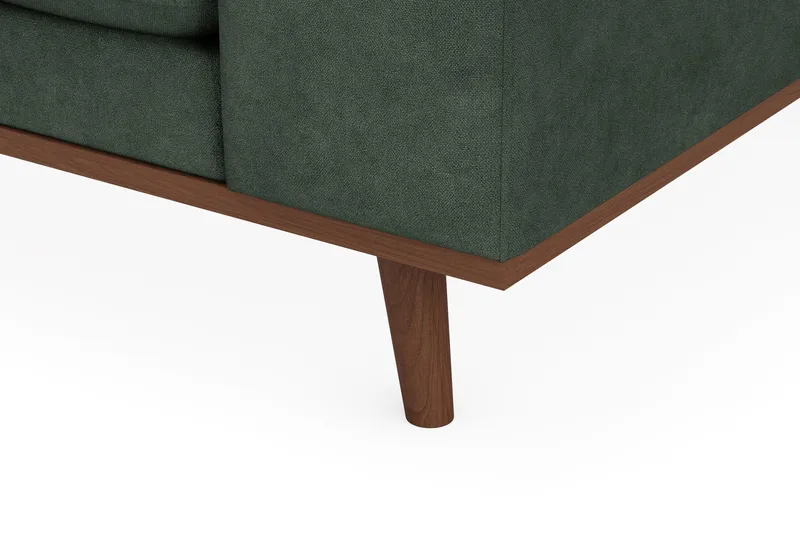 Copenhagen Premium 4-sits Vänstervänd L-formad Djup Schäslongsoffa i Tyg - Grön - Products - Möbler - Soffa - Divansoffa & schäslongsoffa - 4 sits soffa med divan