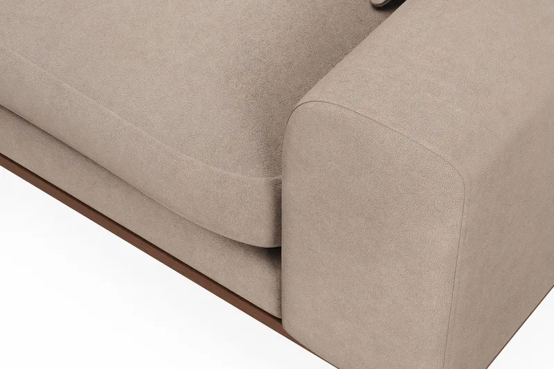 Copenhagen Premium 4-sits Vänstervänd L-formad Djup Divansoffa i Tyg - Ljusbrun - Products - Möbler - Soffa - Divansoffa & schäslongsoffa - 3 sits soffa med divan