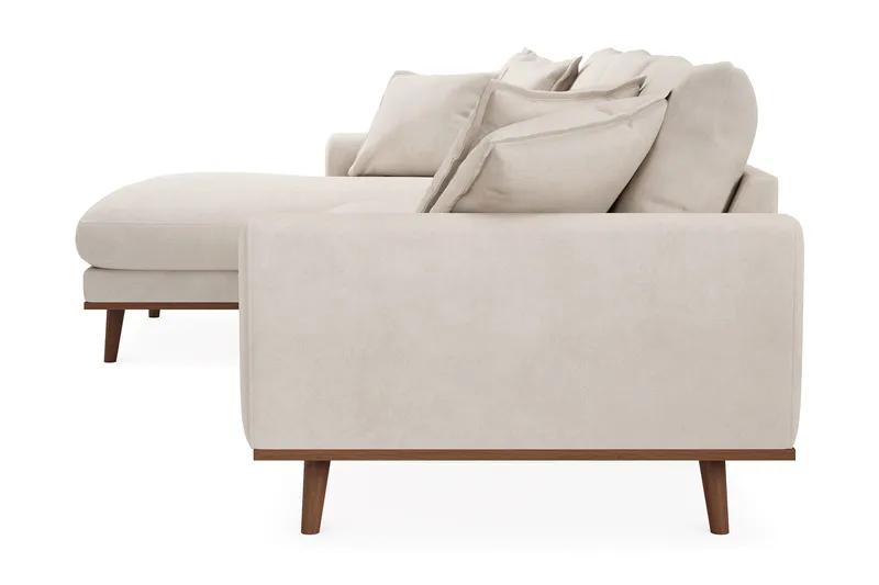 Copenhagen Premium 4-sits Vänstervänd L-formad Djup Divansoffa i Tyg - Beige - Products - Möbler - Soffa - Divansoffa & schäslongsoffa - 3 sits soffa med divan
