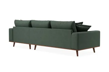 Copenhagen Premium 4-sits Högervänd L-formad Djup Divansoffa i Tyg - Grön - Products - Möbler - Soffa - Divansoffa & schäslongsoffa - 3 sits soffa med divan