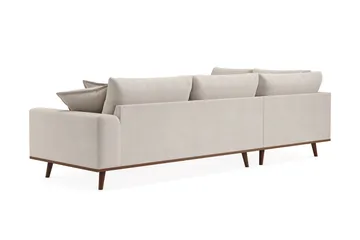 Copenhagen Premium 4-sits Vänstervänd L-formad Djup Schäslongsoffa i Tyg - Beige - Products - Möbler - Soffa - Divansoffa & schäslongsoffa - 4 sits soffa med divan