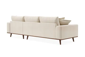 Copenhagen Premium 4-sits Högervänd L-formad Djup Divansoffa i Chenille - Ljusbeige - Products - Möbler - Soffa - Divansoffa & schäslongsoffa - 4 sits soffa med divan