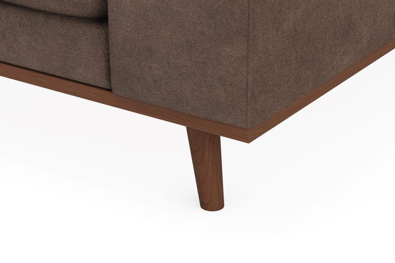 Copenhagen Premium 4-sits Vänstervänd L-formad Djup Schäslongsoffa i Tyg - Mörkbrun - Products - Möbler - Soffa - Divansoffa & schäslongsoffa - 4 sits soffa med divan